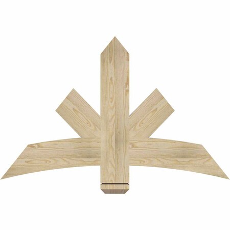 Ekena Millwork Alberta Rough Sawn Timber Gable Bracket, Douglas Fir, 48"W x 30"H x 2"D x 6"F, 15/12 Pitch GBW048X30X0206ALB00RDF